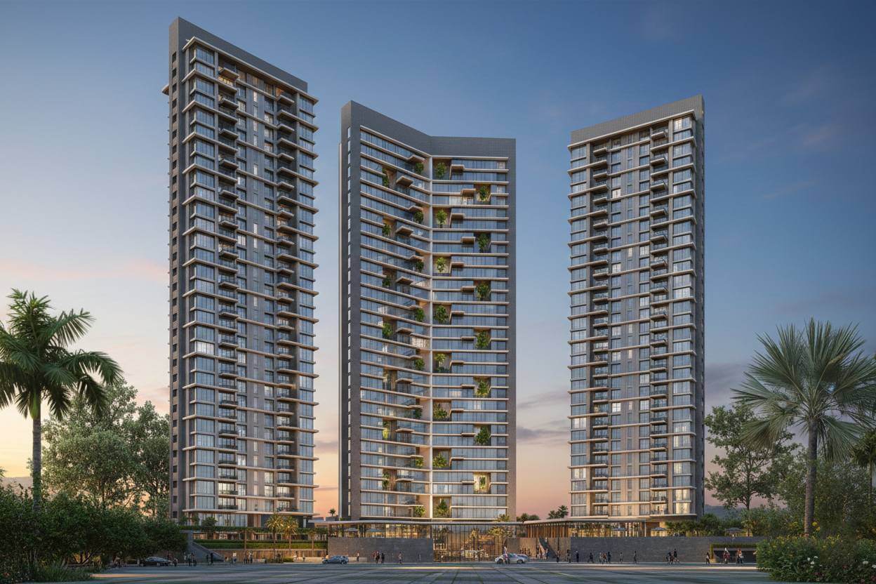 Sun Flower, proposed luxury residential towers on Pokhran road 2 Thane